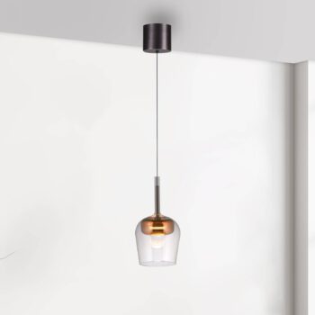 Paul Neuhaus Smart LED závesná lampa Q-Kon medenej farby Ø 21 cm