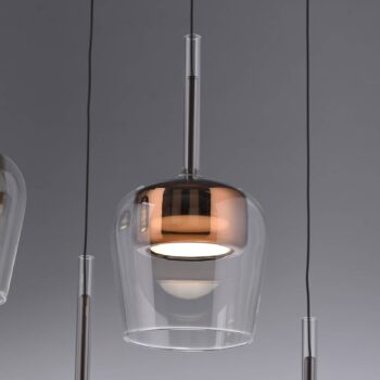 Paul Neuhaus Smart LED závesná lampa Q-Kon medenej farby Ø 21 cm
