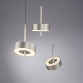 Paul Neuhaus Smart LED závesná lampa Q-Rotate, hliníková 3-lampa.