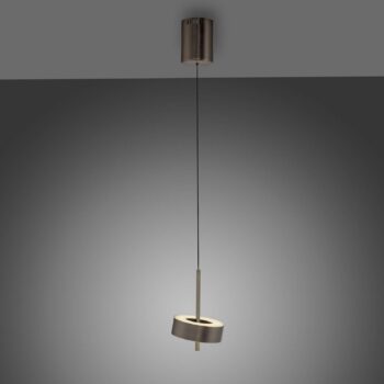 Paul Neuhaus Smart LED závesná lampa Q-Rotate tmavohnedá Ø14cm