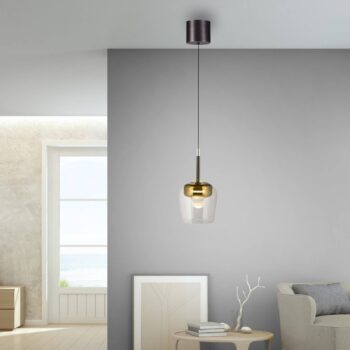 Paul Neuhaus Smart LED závesné svetlo Q-Kon zlatej farby Ø 21 cm