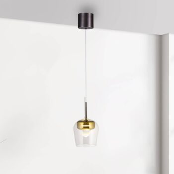 Paul Neuhaus Smart LED závesné svetlo Q-Kon zlatej farby Ø 21 cm