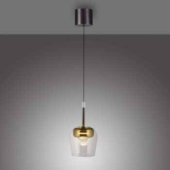 Paul Neuhaus Smart LED závesné svetlo Q-Kon zlatej farby Ø 21 cm
