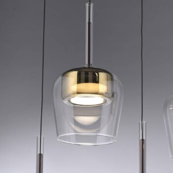 Paul Neuhaus Smart LED závesné svetlo Q-Kon zlatej farby Ø 21 cm