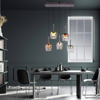 Paul Neuhaus Smart LED závesné svietidlo Q-Kon multicolour 5-light