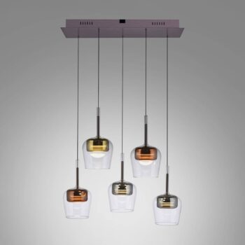 Paul Neuhaus Smart LED závesné svietidlo Q-Kon multicolour 5-light
