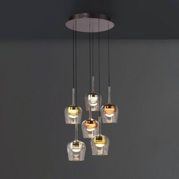 Paul Neuhaus Smart LED závesné svietidlo Q-Kon multicolour 6-light