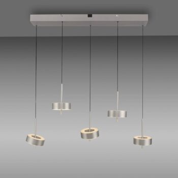 Paul Neuhaus Smart LED závesné svietidlo Q-Rotate, hliník 5 svetiel.