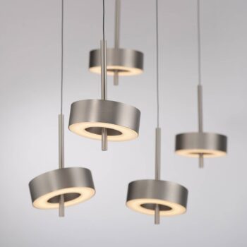 Paul Neuhaus Smart LED závesné svietidlo Q-Rotate, hliník 5 svetiel.