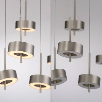 Paul Neuhaus Smart LED závesné svietidlo Q-Rotate, hliník 5 svetiel.