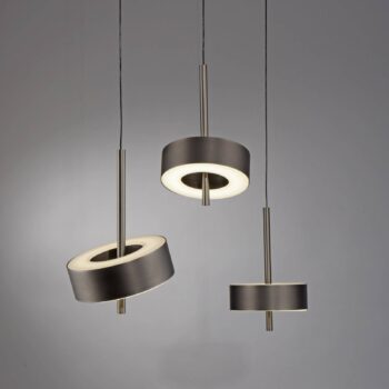 Paul Neuhaus Smart LED závesné svietidlo Q-Rotate tmavohnedé 3-svetelné