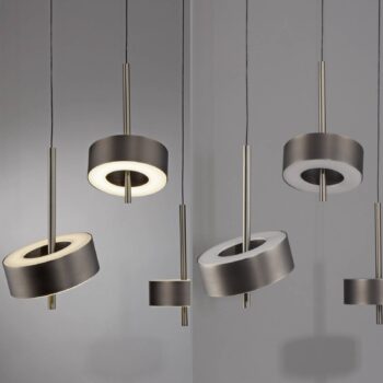 Paul Neuhaus Smart LED závesné svietidlo Q-Rotate tmavohnedé 3-svetelné