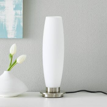 Paul Neuhaus Tyra stolová lampa, sklo, Ø 10 cm, stmievateľná, G9