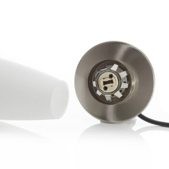 Paul Neuhaus Tyra stolová lampa, sklo, Ø 10 cm, stmievateľná, G9