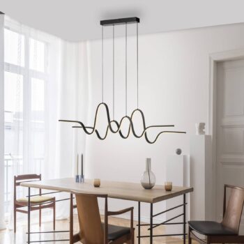 Paul Neuhaus Výšková LED závesná lampa, čierna, dĺžka 125 cm