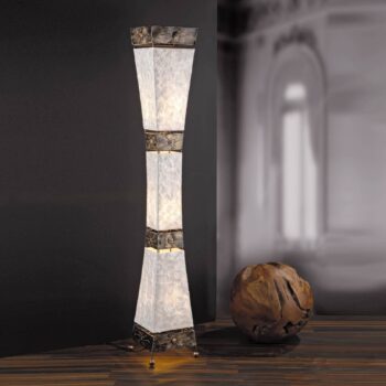 Paul Neuhaus stojacia lampa Abuja, perleťová, 150 cm, 3 svetlá, E27