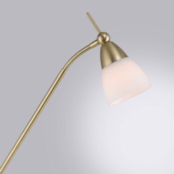 Paul Neuhaus stojacia lampa Pino, mosadz, 163 cm, stmievateľná, G9