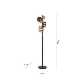 Paul Neuhaus stojacia lampa Popsicle, sklo, výška 155 cm, G9