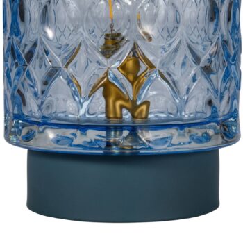 Pauleen Chic Glamour E14 LED batéria modrá kov