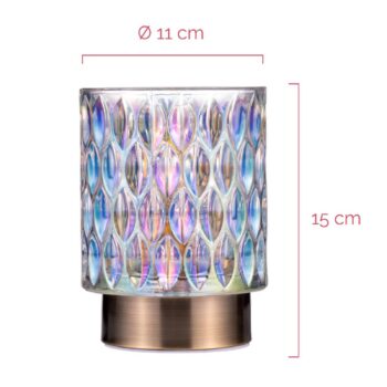 Pauleen Clear Glamour dekoračná lampa sklo batéria