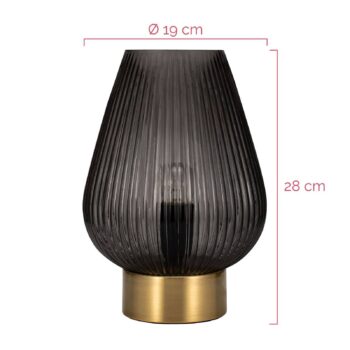 Pauleen Crystal Gloom stolná lampa zo skla