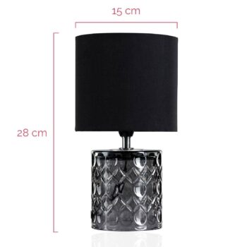 Pauleen Crystal Glow stolová lampa, podstavec sklo