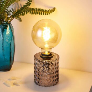 Pauleen Crystal Smoke stolová lampa podstavec sklo