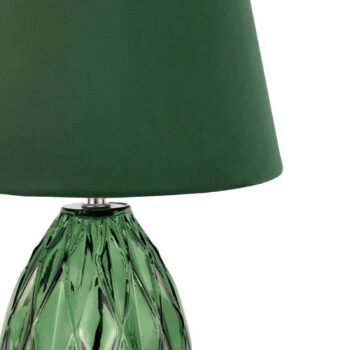 Pauleen Crystal Velvet stol. lampa podstavec sklo