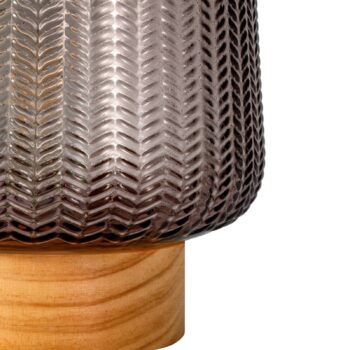 Pauleen Fancy Glamour E27 LED batéria taupe drevo