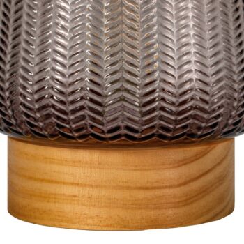 Pauleen Fancy Glamour E27 LED batéria taupe drevo