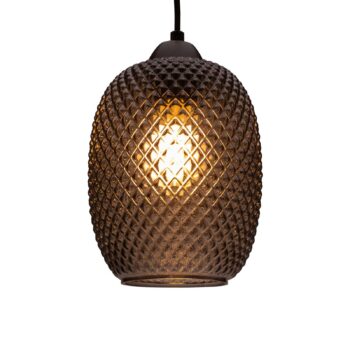 Pauleen Gleaming Glamour závesná lampa z dymového skla