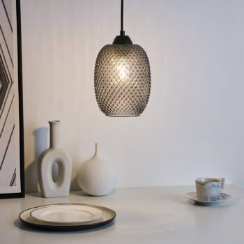 Pauleen Gleaming Glamour závesná lampa z dymového skla