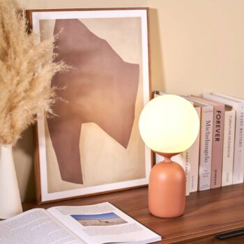 Pauleen Glowing Charm stolová lampa, keramická podstava hrdzavá