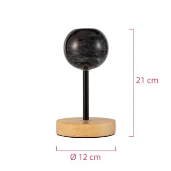 Pauleen Marble Dream stolná lampa podstavec drevo
