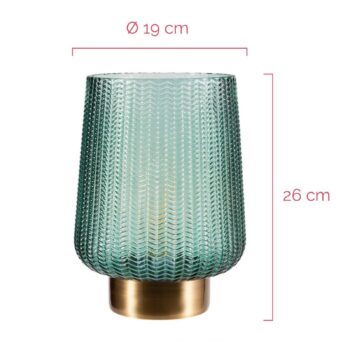 Pauleen Pretty Glamour E27-LED tyrkysová/mosadz
