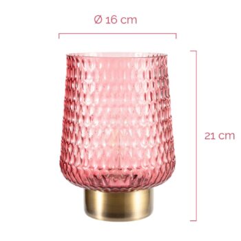 Pauleen Rose Glamour E27 LED batéria podstavec kov