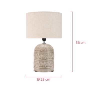 Pauleen Tender Pearl stolná lampa tienidlo textil