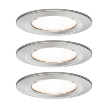 Paulmann 3 bodové Nova okrúhle, IP44, stmievateľné, železo