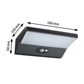 Paulmann 94335 solár nástenné LED snímač hĺbka 15