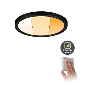Paulmann Areo Panel dimtowarm round black Ø17,5cm