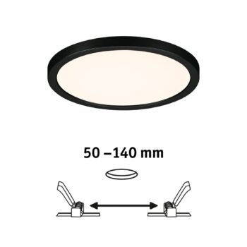 Paulmann Areo Panel dimtowarm round black Ø17,5cm