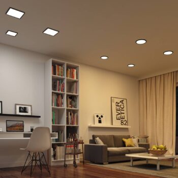 Paulmann Areo ZigBee CCT hranatý čierny 17,5x17,5cm