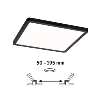 Paulmann Areo ZigBee CCT hranatý čierny 23x23cm