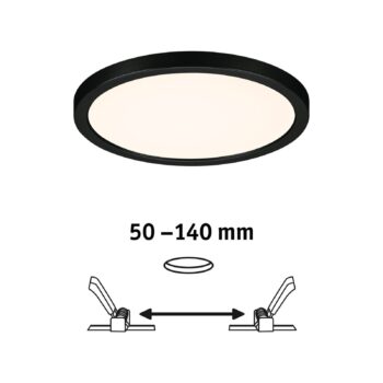 Paulmann Areo panel 3stepdim čierna Ø17,5cm 3 000K