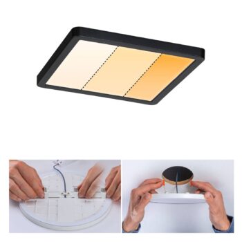 Paulmann Areo panel dimtowarm čierna 17,5cm
