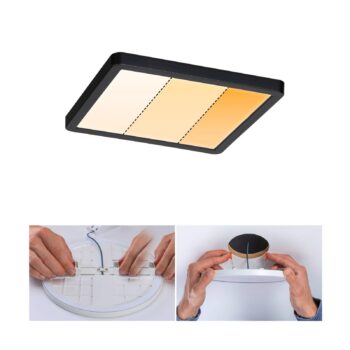 Paulmann Areo panel dimtowarm čierna 17,5cm