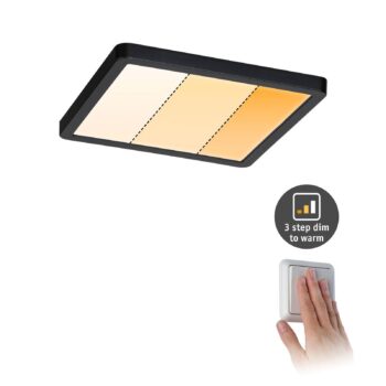 Paulmann Areo panel dimtowarm čierna 17,5cm