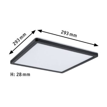 Paulmann Atria Shine Panel on/off čierna 840 29x29