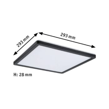 Paulmann Atria Shine Panel on/off čierny 830 29x29