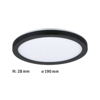 Paulmann Atria Shine Panel on/off čierny 830 Ø19cm